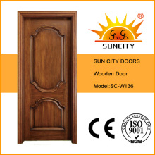 Simple Design Solid Wood Door for Rooms (SC-W136)